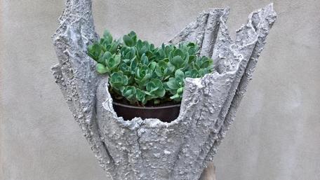 Elegant Succulent Planter Texture Design wallpaper