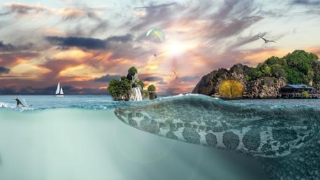 Enchanted Island of Dreams and Wonders wallpaper