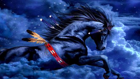Majestic Horse Among Starry Skies wallpaper