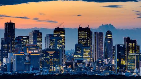 Stunning Tokyo Skyline at Sunset Views wallpaper