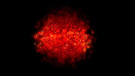 Vibrant Red Energy Sphere Artworks wallpaper