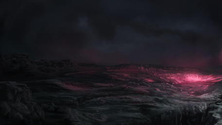 Dark Alien Landscape in 4K Resolution wallpaper