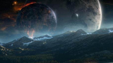 Alien Planets Horizon wallpaper