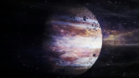 Majestic Jupiter in the Cosmic Void wallpaper