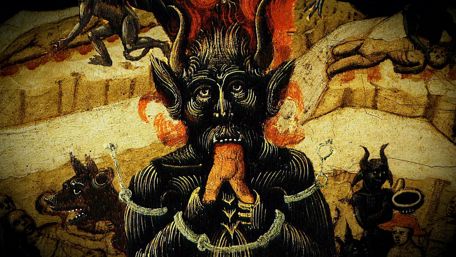 Demonic Overlord in a Medieval Inferno wallpaper