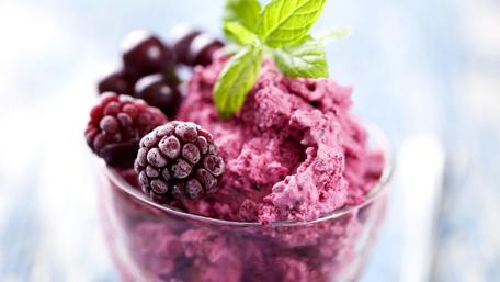 Delicious Berry Ice Cream Delight wallpaper