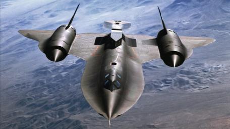 SR-71 Blackbird Soaring High Above Earth wallpaper