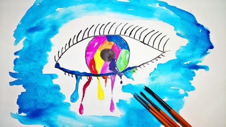 Vibrant Eye of Imagination wallpaper