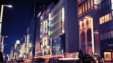 Vibrant Nightlife in Tokyo Cityscape wallpaper