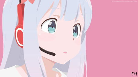 Sagiri Izumi's Engaging Gaze wallpaper