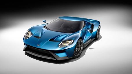 Sleek Blue Ford GT for Automotive Enthusiasts wallpaper