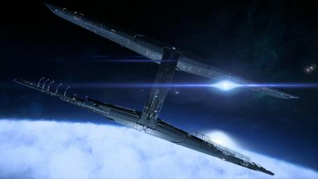 Futuristic Aircraft Above a Stunning Horizon wallpaper