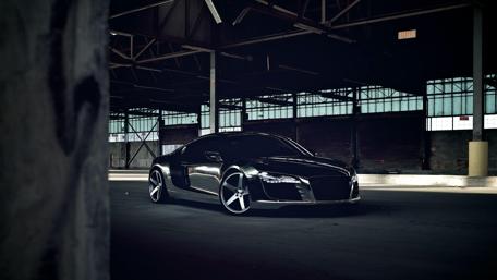 Sleek Audi R8 in an Urban Warehouse Setting wallpaper
