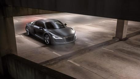 Sleek Audi R8 in an Urban Setting wallpaper