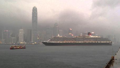 Majestic Ship Sailing Through Stormy Seas wallpaper