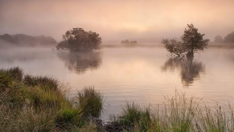 Misty Twilight Over Serene Waters wallpaper