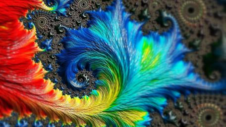 Vibrant Fractal Explosion wallpaper