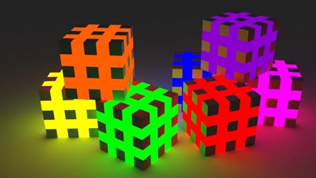 Neon Glow Geometric Symmetry wallpaper