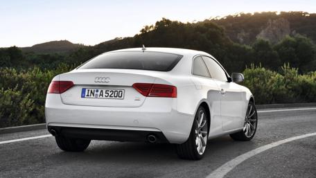 Sleek White Audi A5 on Open Road wallpaper
