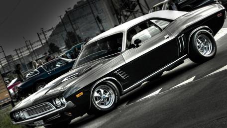 Iconic Ford Mustang in Monochrome wallpaper