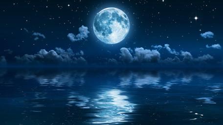 Moonlit Seascape Under Stars wallpaper