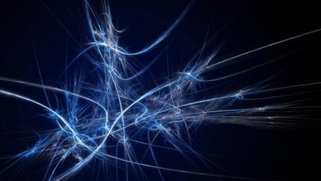 Futuristic Blue Abstract Waves Design wallpaper