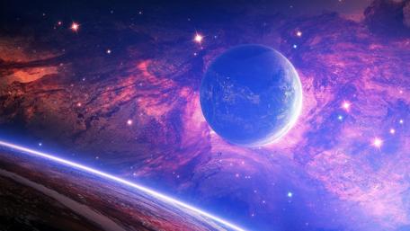 Celestial Harmony in the Cosmos wallpaper