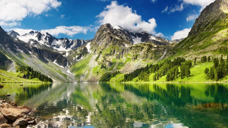 Altai mountain lake wallpaper