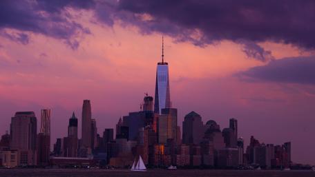 NYC Skyline at Dusk wallpaper