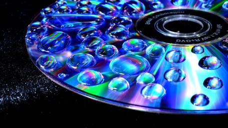 Colorful Waterdrops on DVD in 4K wallpaper