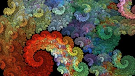 Colorful Fractal Spiral Wonderland wallpaper