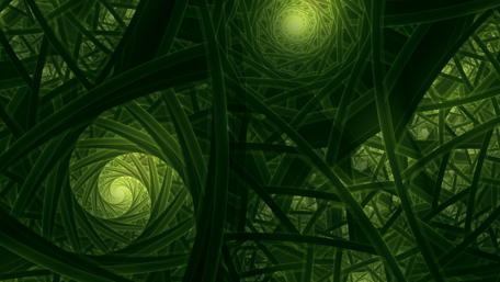 Green Spirals of Infinity wallpaper