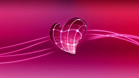 Glowing Heartbeat of Romance wallpaper