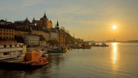 Stockholm at sunrise wallpaper