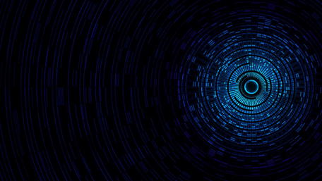 Futuristic Digital Circle Pattern wallpaper