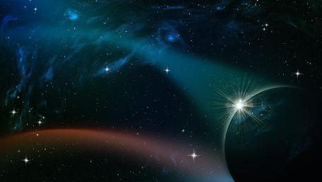 Ethereal Cosmos: A Celestial Dance Beyond Reality wallpaper