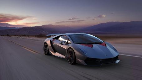Lamborghini Elemento in Motion on Open Road wallpaper