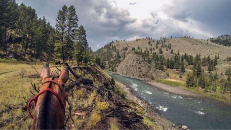 Scenic Ride Through the Wild West Landscape wallpaper