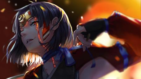 Mumei under Sunset Rays wallpaper