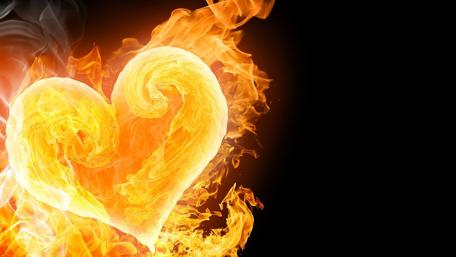 Fiery Love in the Dark wallpaper