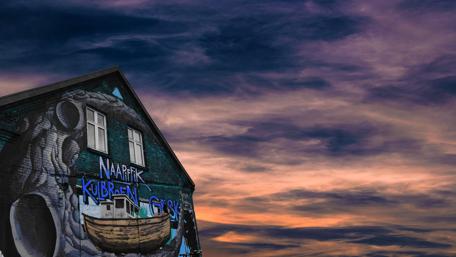 Majestic Evening Skies Over a Scenic House Art wallpaper