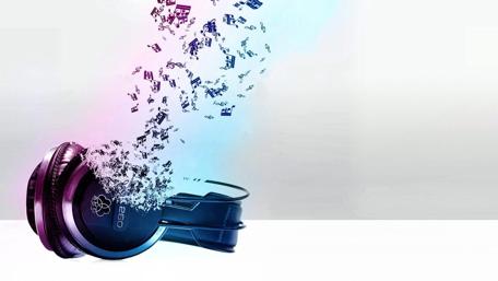 Melodic Escape with Vibrant Headphones wallpaper