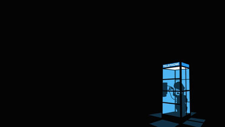 Alien Phone Booth Encounter wallpaper