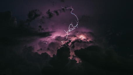 Electric Dance in the Stormy Night Sky wallpaper
