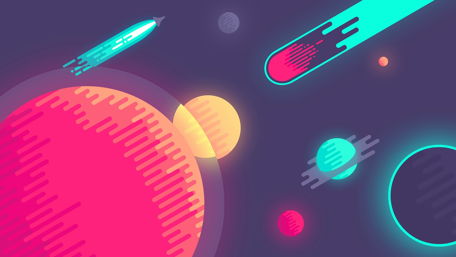 Cosmic Dreams in Vibrant Hues wallpaper