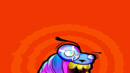 Whimsical Bug with Big Dreams and Bright Colors wallpaper