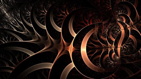 Fractal Spiral Fantasy in 3D wallpaper