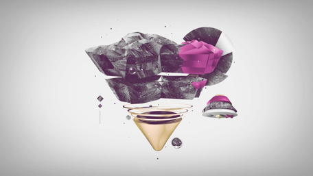 Vibrant 3D Abstract Composition Displaying Dynamic Shapes and Colors wallpaper