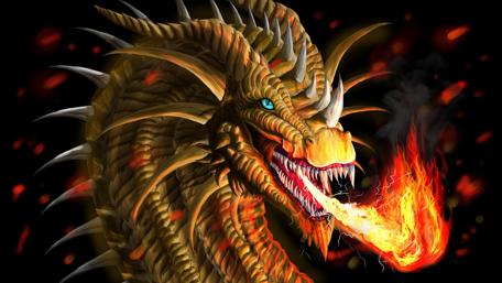 Majestic Dragon Unleashing Fury wallpaper