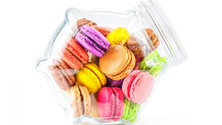 Colorful Macarons in a Jar wallpaper